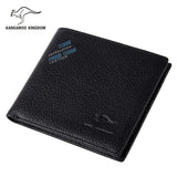 Kangaroo Kingdom Men Wallets Leather Short Wallet Male Pocket Leather Purse