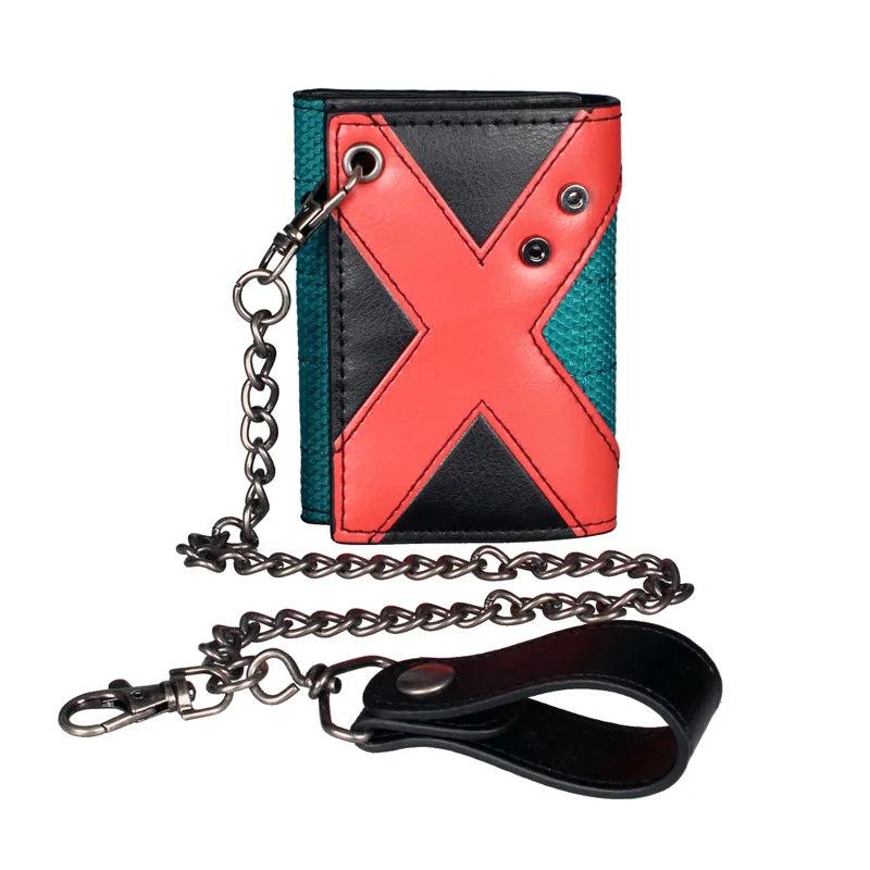 Tri-Fold Chain Women Men Wallet Purse 4044