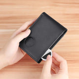 Men's RFID Leather Tracker Wallet Anti-Theft