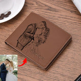 Men's Double-sided Inscription Photo Wallet Christmas Gift Wallets