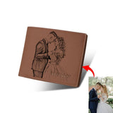 Men's Double-sided Inscription Photo Wallet Christmas Gift Wallets