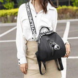 Geestock Letter Shoulder Strap Women Backpack Small Pendant