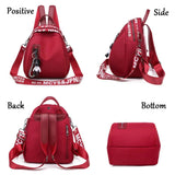 Geestock Letter Shoulder Strap Women Backpack Small Pendant