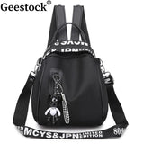 Geestock Letter Shoulder Strap Women Backpack Small Pendant
