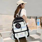 Nylon Large School Bags for Girl Laptop Backpacks Travel Rucksack