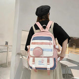 Nylon Large School Bags for Girl Laptop Backpacks Travel Rucksack