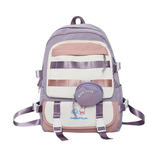 Nylon Large School Bags for Girl Laptop Backpacks Travel Rucksack