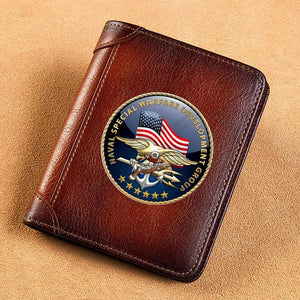 Leather Wallet Naval Special Warfare Development Group BK069