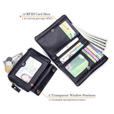 Genuine Leather Men's RFID Shielding Bi-fold Wallet