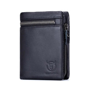 Genuine Leather Men's RFID Shielding Bi-fold Wallet