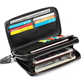 Men's Classic Leather Clutch Wallet Large Capacity Purse
