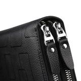 Men's Classic Leather Clutch Wallet Large Capacity Purse