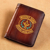 Leather Wallet Widows Sons Masonic Bikers Assn Printing Purse