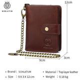 Engraved RFID Short Wallet Men Leather PhotoPurse