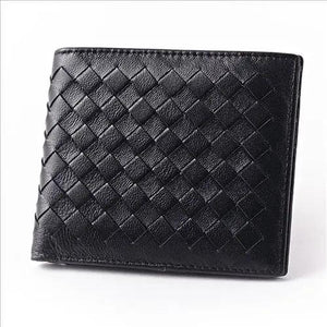 High Sheep Skin Men Wallet Knitting Style On Sales