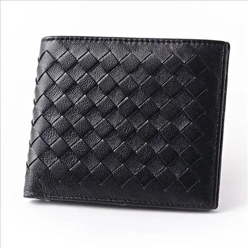 High Sheep Skin Men Wallet Knitting Style On Sales