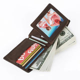 Crazy Horse Leather Wallet Dollar Wallet Men's Wallet