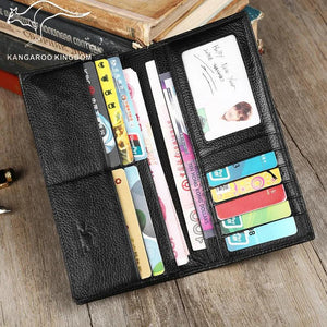 Kangaroo Kingdom Men Wallets Long Leather Wallet Purse