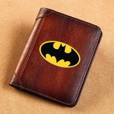Leather Wallet Bat Symbol Printing Purse