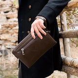 PU Leather Men Long Wallet Business Handy Bag Carteira Masculina