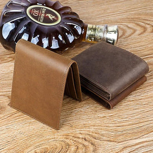 Slim RFID Wallet Men Purses Leather Billeteras Carteira Masculina