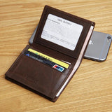 Men's Cow Leather Short Wallet Small Purse