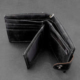 Biker Cowboy Men's Snap Wallet with Anti-Lose Chain