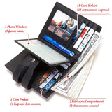 RFID Cow Leather Wallet Men Short Purse Male Slim Portomonee Small Min Walet