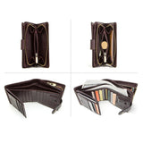 Men's Trifold Leather Wallet with Blocking Slim Lightweight