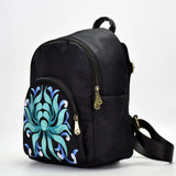 Ethnic Green Oxford Cloth Embroidered Backpack