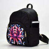 Ethnic Green Oxford Cloth Embroidered Backpack