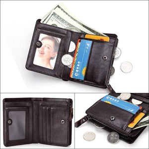 Cow Leather Short Wallet Business Men's Wallets High Quality