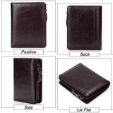 Cow Leather Short Wallet Business Men's Wallets High Quality