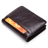 Cow Leather Short Wallet Business Men's Wallets High Quality