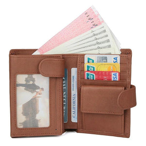 Men's Cow Leather Short Wallet High Quality Cash Purse