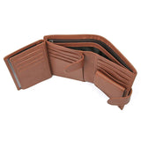 Men's Cow Leather Short Wallet High Quality Cash Purse