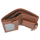 Men's Cow Leather Short Wallet High Quality Cash Purse