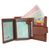 Men's Cow Leather Short Wallet High Quality Cash Purse
