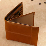 RFID Antimagnetic Leather Men's Wallet Short Purse