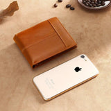 RFID Antimagnetic Leather Men's Wallet Short Purse