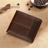 RFID Antimagnetic Leather Men's Wallet Short Purse