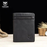 Bullcaptain Leather Wallet Multifunctional Folding Multi-Card Position