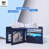Men's Leather Wallet RFID Business Multi-Card Wallet Clip