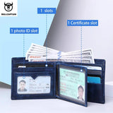 Men's Leather Wallet RFID Business Multi-Card Wallet Clip