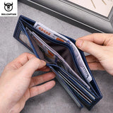 Men's Leather Wallet RFID Business Multi-Card Wallet Clip