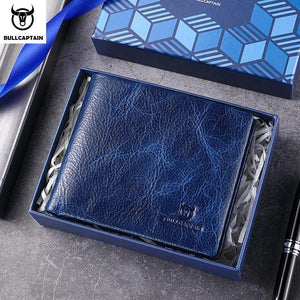 Men's Leather Wallet RFID Business Multi-Card Wallet Clip