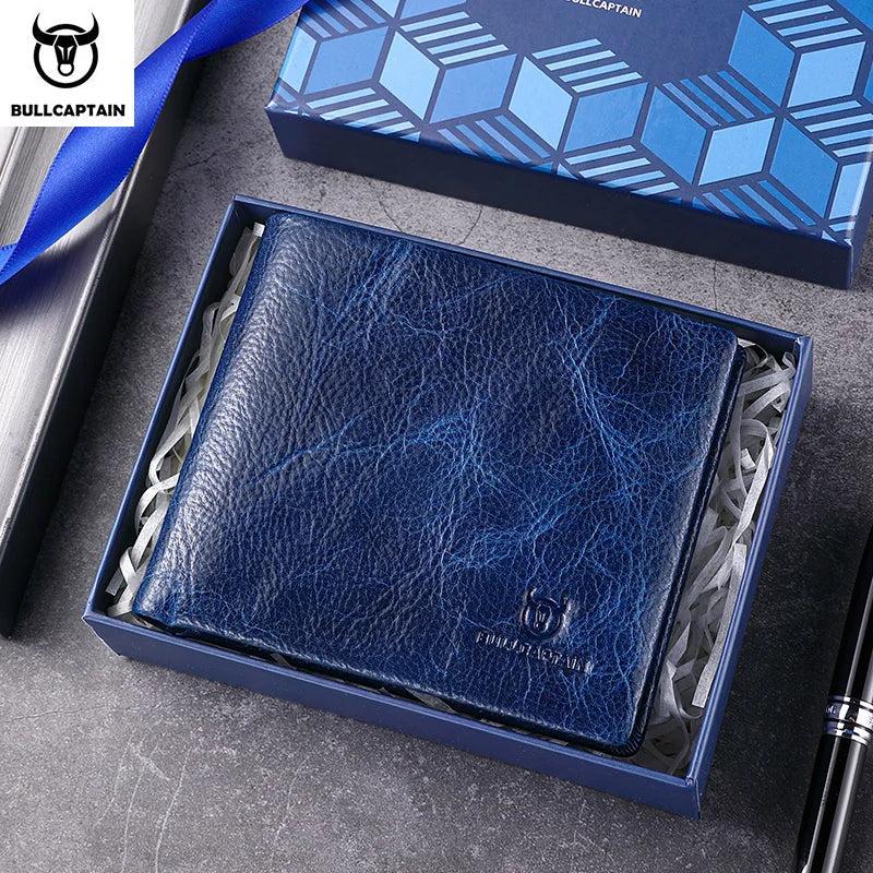 Men's Leather Wallet RFID Business Multi-Card Wallet Clip