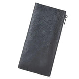 Classic Leather Men's Bifold Wallet Long Clutch Purse
