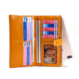RFID Anti-Theft Leather Clutch Wallet for Men and Women