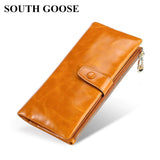 RFID Anti-Theft Leather Clutch Wallet for Men and Women